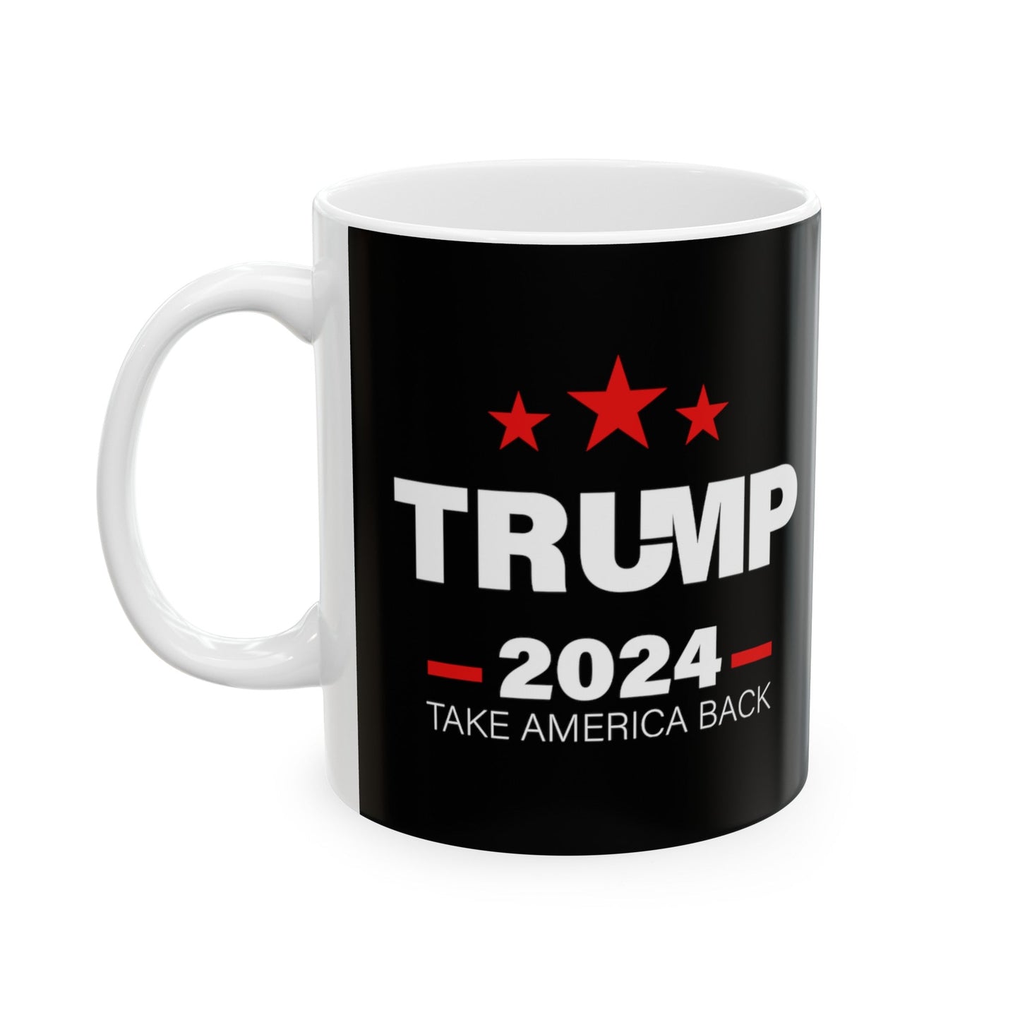 Trump 2024 Take America Back - Ceramic Mug (Black, 11oz) - American Apostle - 11oz