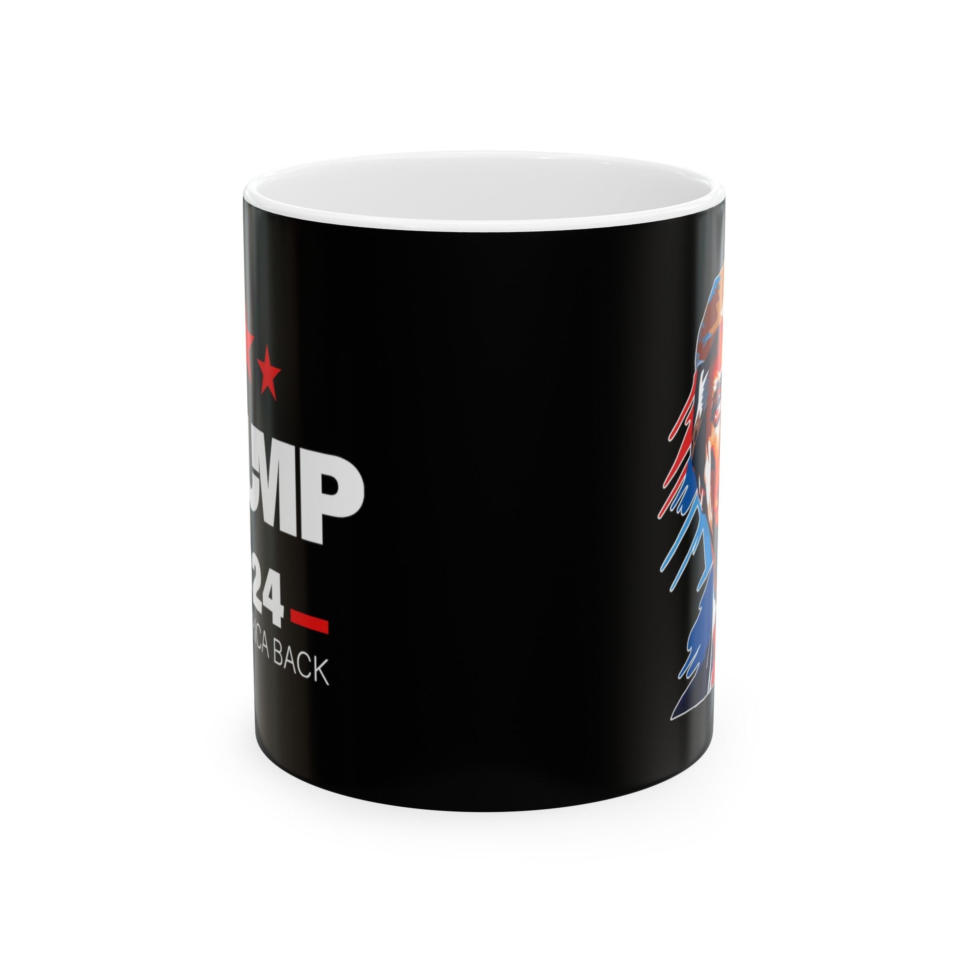 Trump 2024 Take America Back - Ceramic Mug (Black, 11oz) - American Apostle - 11oz