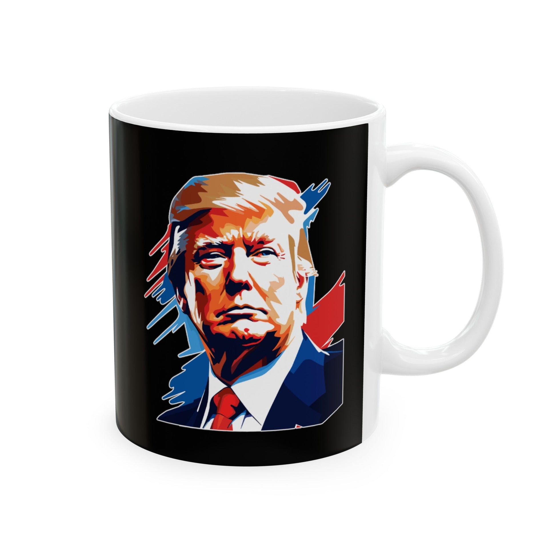 Trump 2024 Take America Back - Ceramic Mug (Black, 11oz) - American Apostle - 11oz