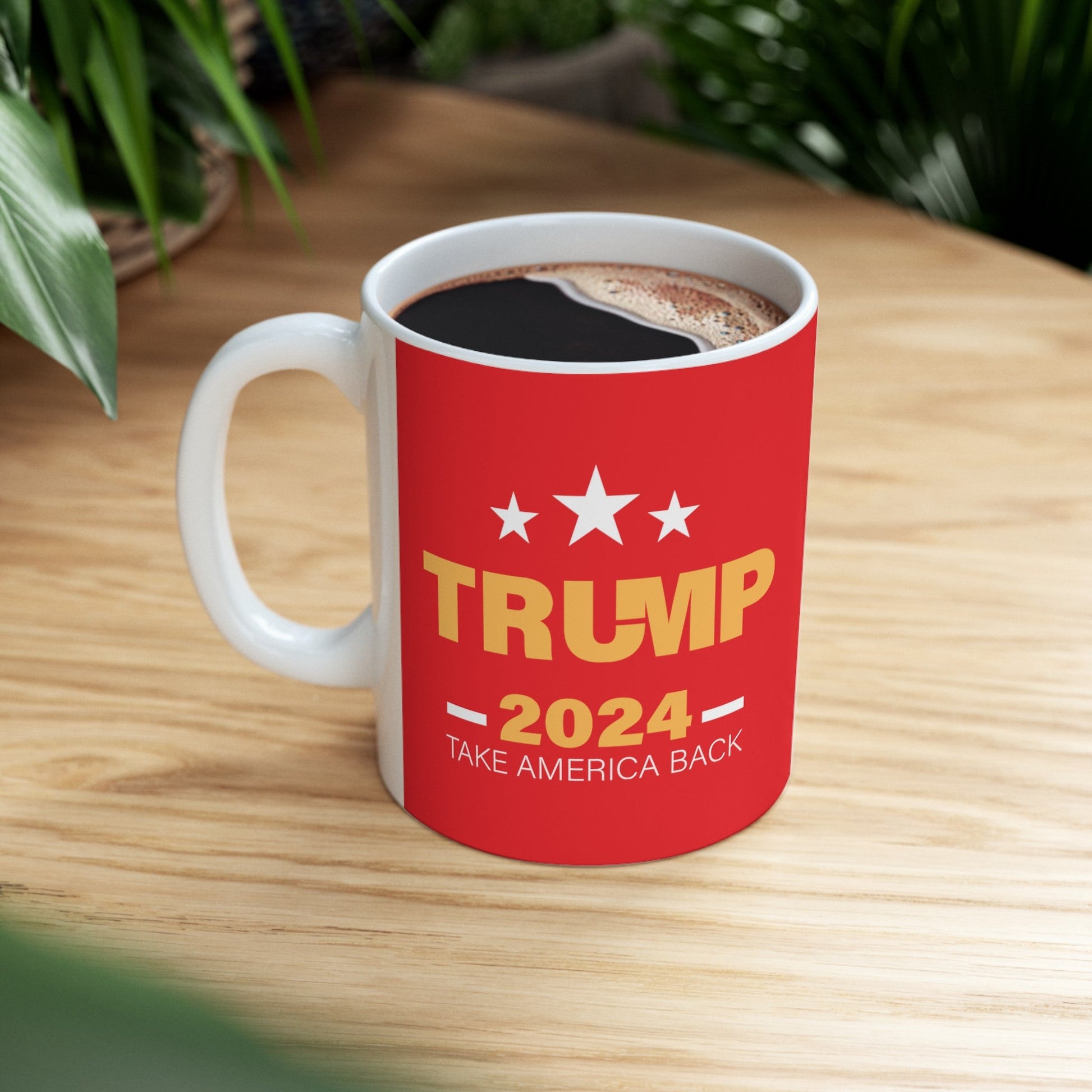 Trump 2024 Take America Back - Ceramic Mug (Red, 11oz) - American Apostle - 11oz