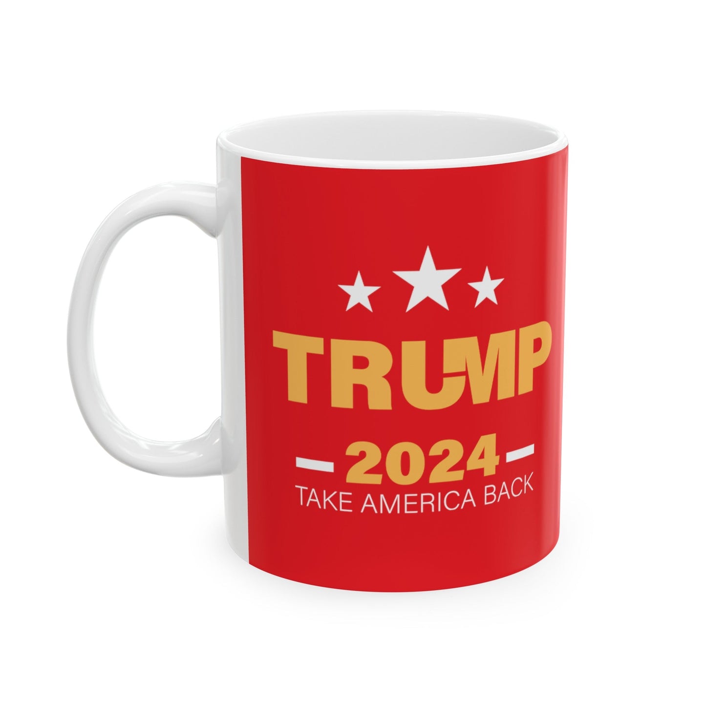 Trump 2024 Take America Back - Ceramic Mug (Red, 11oz) - American Apostle - 11oz