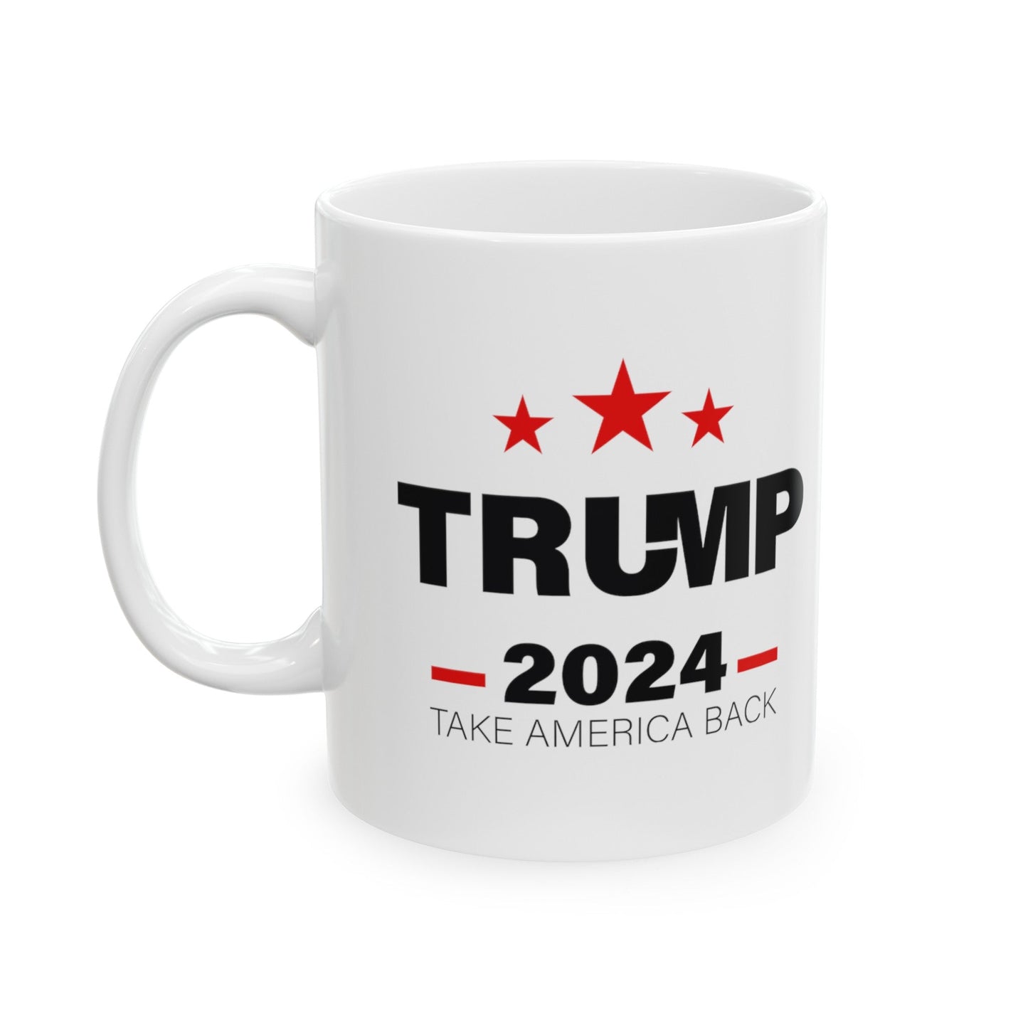 Trump 2024 Take America Back - Ceramic Mug (White, 11oz) - American Apostle - 11oz