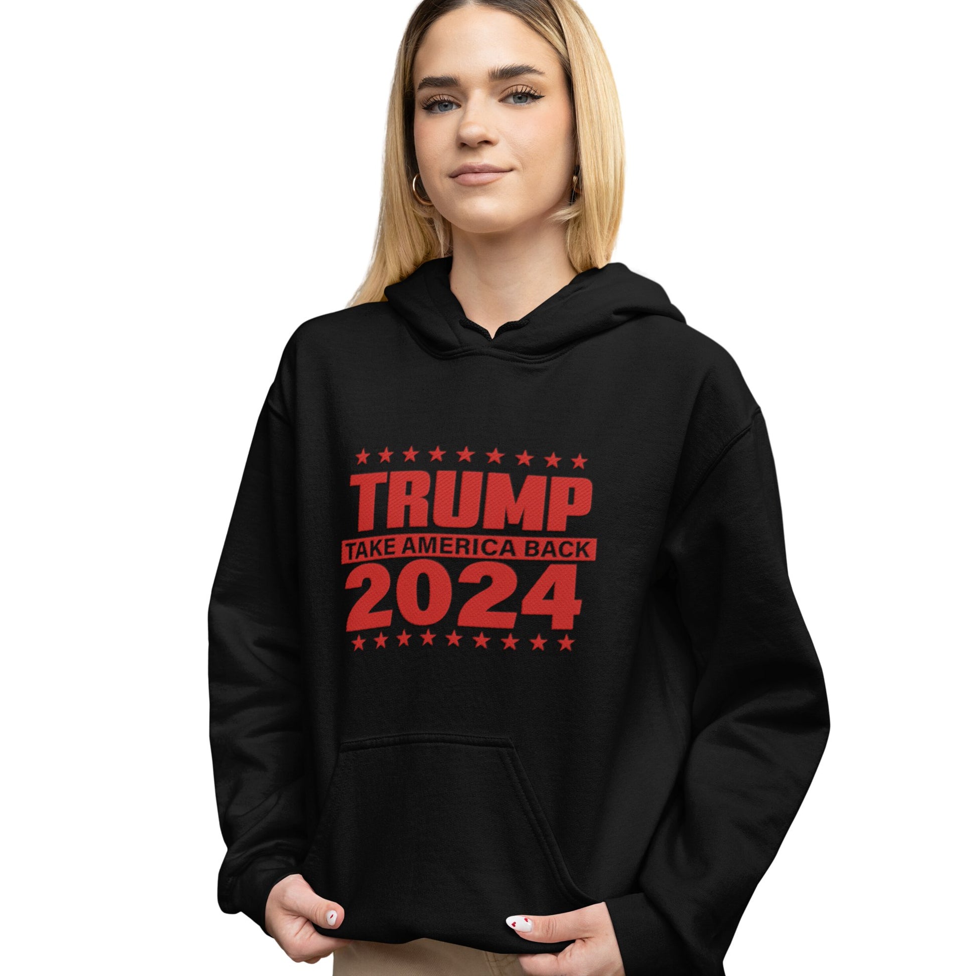 Trump 2024 Take America Back II - Unisex Hooded Sweatshirt - American Apostle - Black