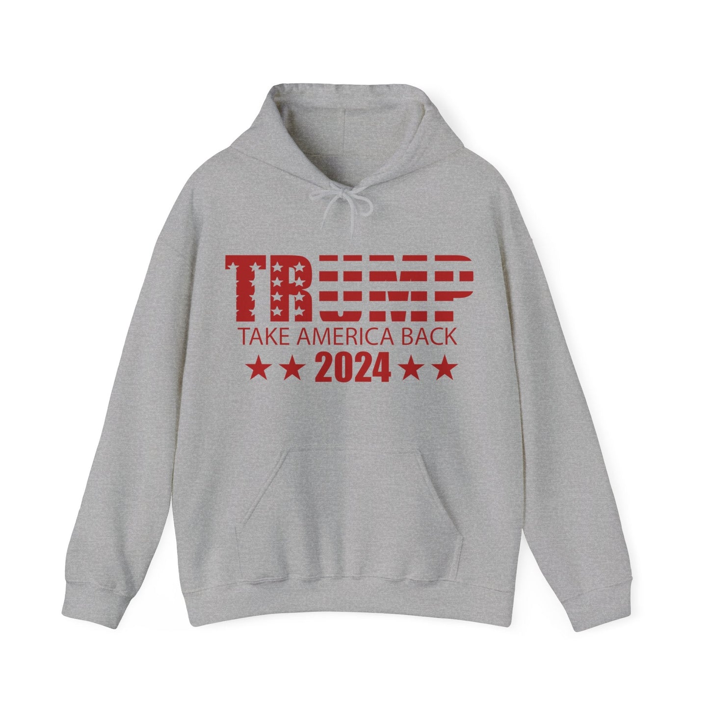 Trump 2024 Take America Back III - Unisex Hooded Sweatshirt - American Apostle - Sport Grey