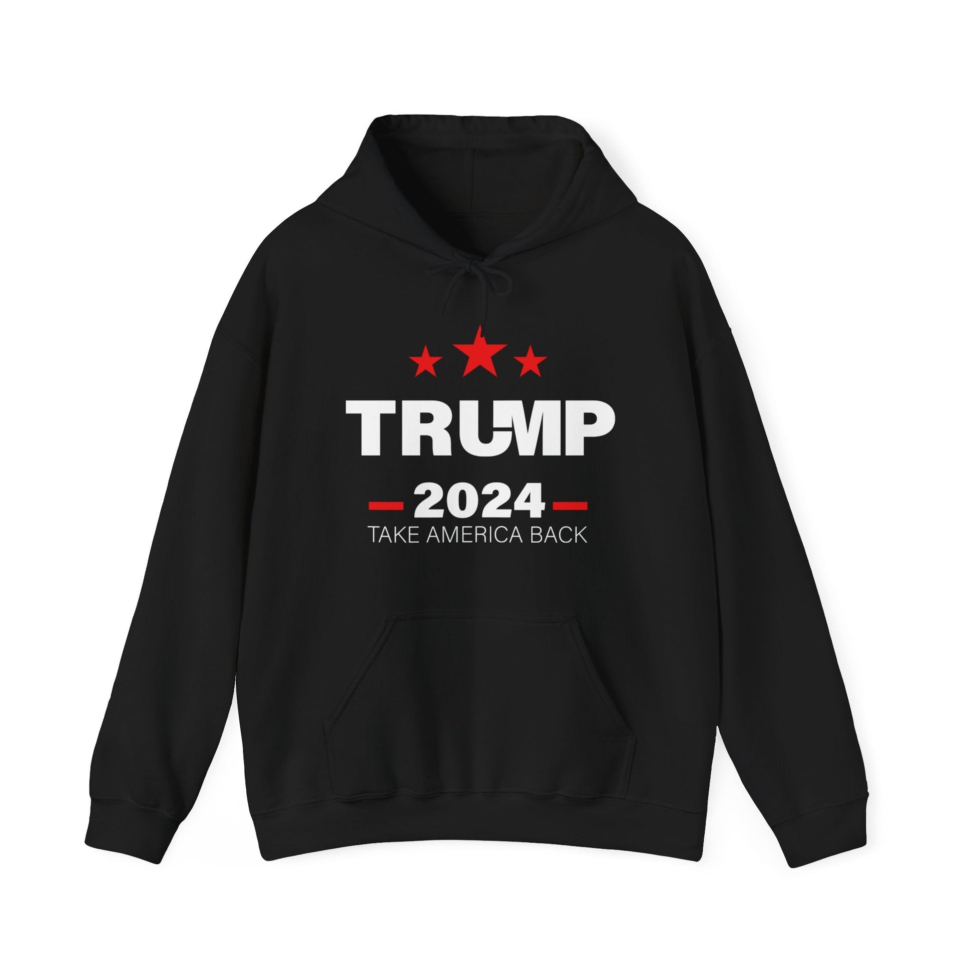 Trump 2024 Take America Back - Unisex Hooded Sweatshirt - American Apostle - Black