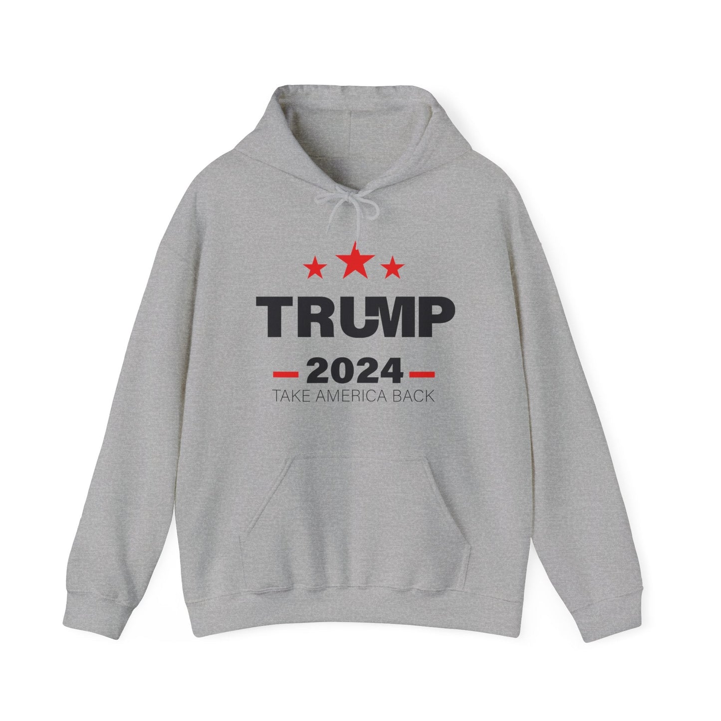 Trump 2024 Take America Back - Unisex Hooded Sweatshirt - American Apostle - Sport Grey