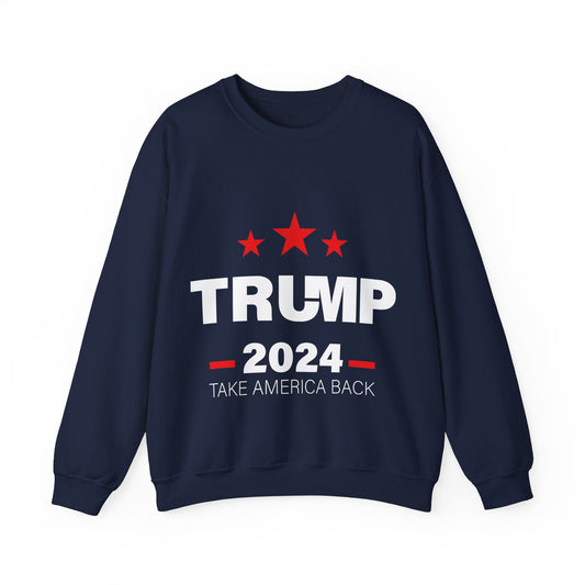 Trump 2024 Take America Back - Unisex Sweatshirt - American Apostle - Navy