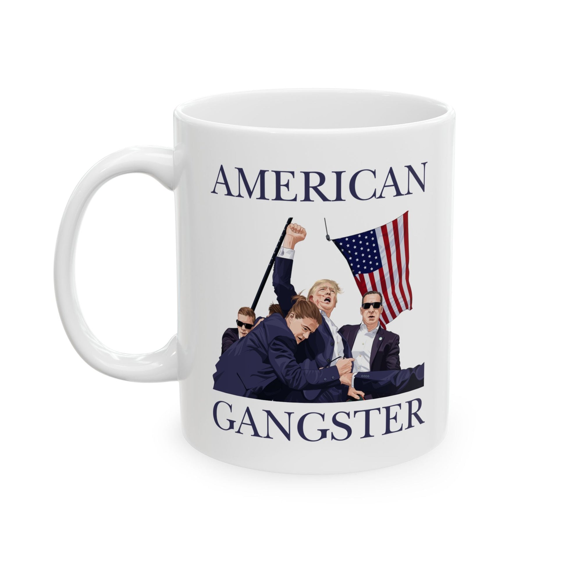 Trump American Gangster - Ceramic Mug (White, 11oz) - American Apostle - 11oz