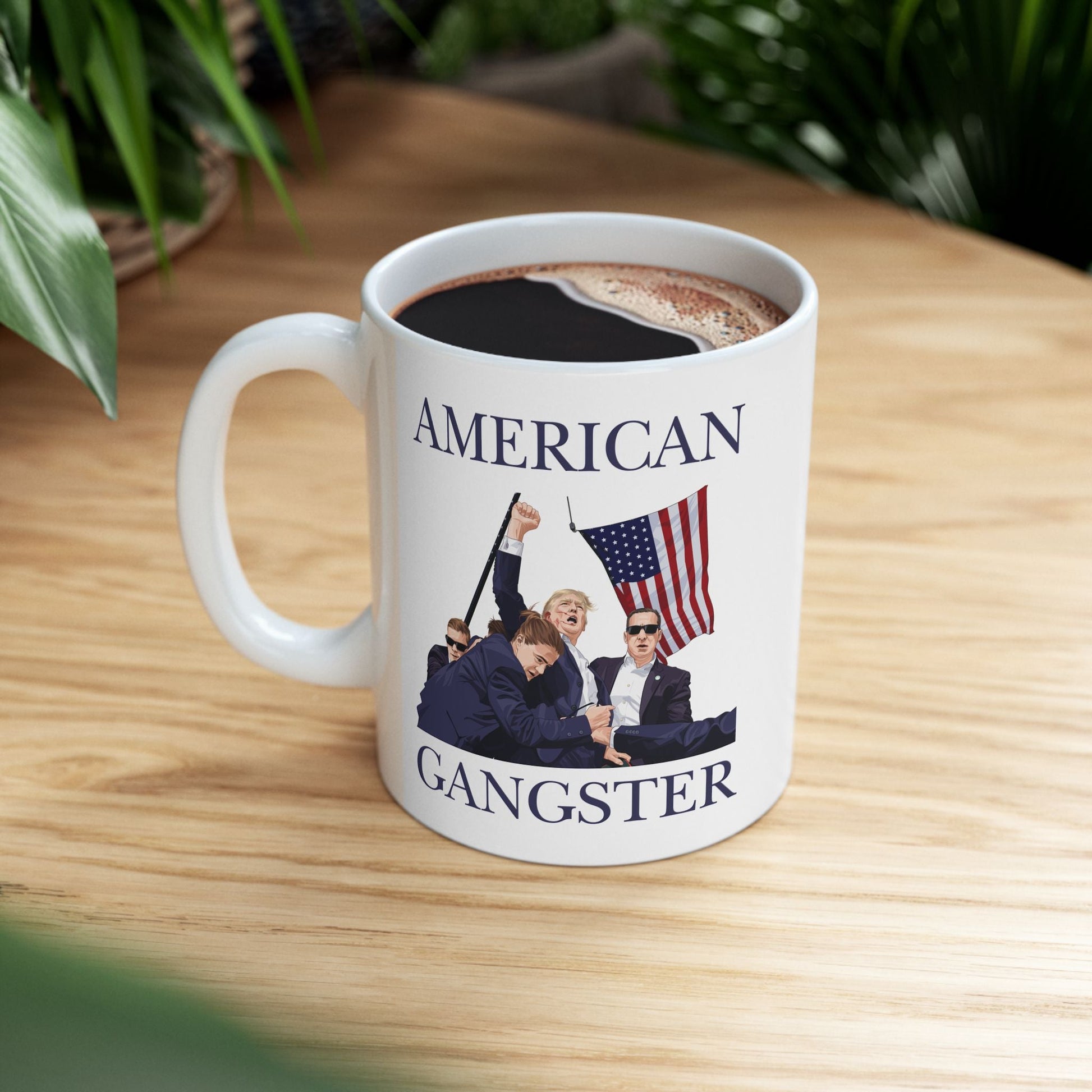 Trump American Gangster - Ceramic Mug (White, 11oz) - American Apostle - 11oz