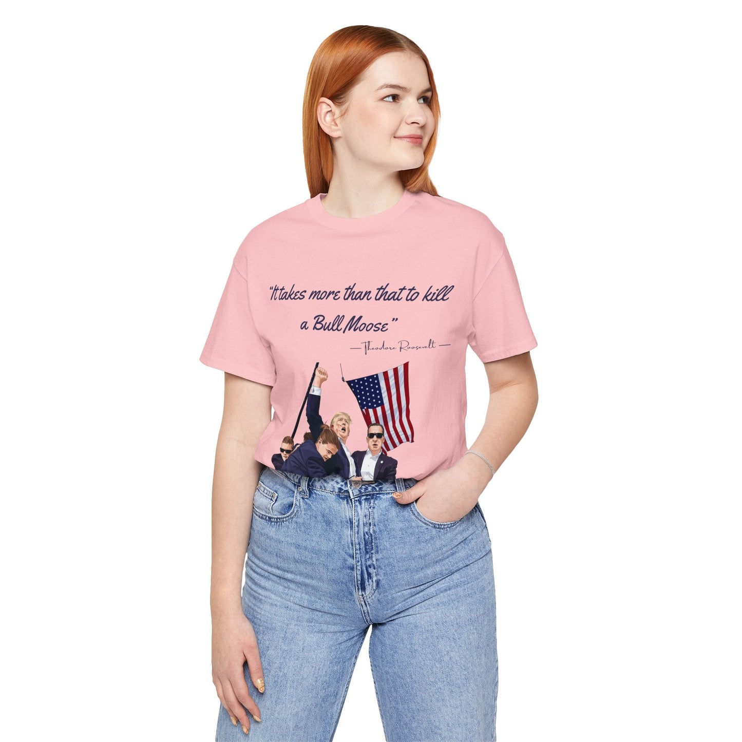 Trump Bull Moose - Unisex T - Shirt - American Apostle - Pink