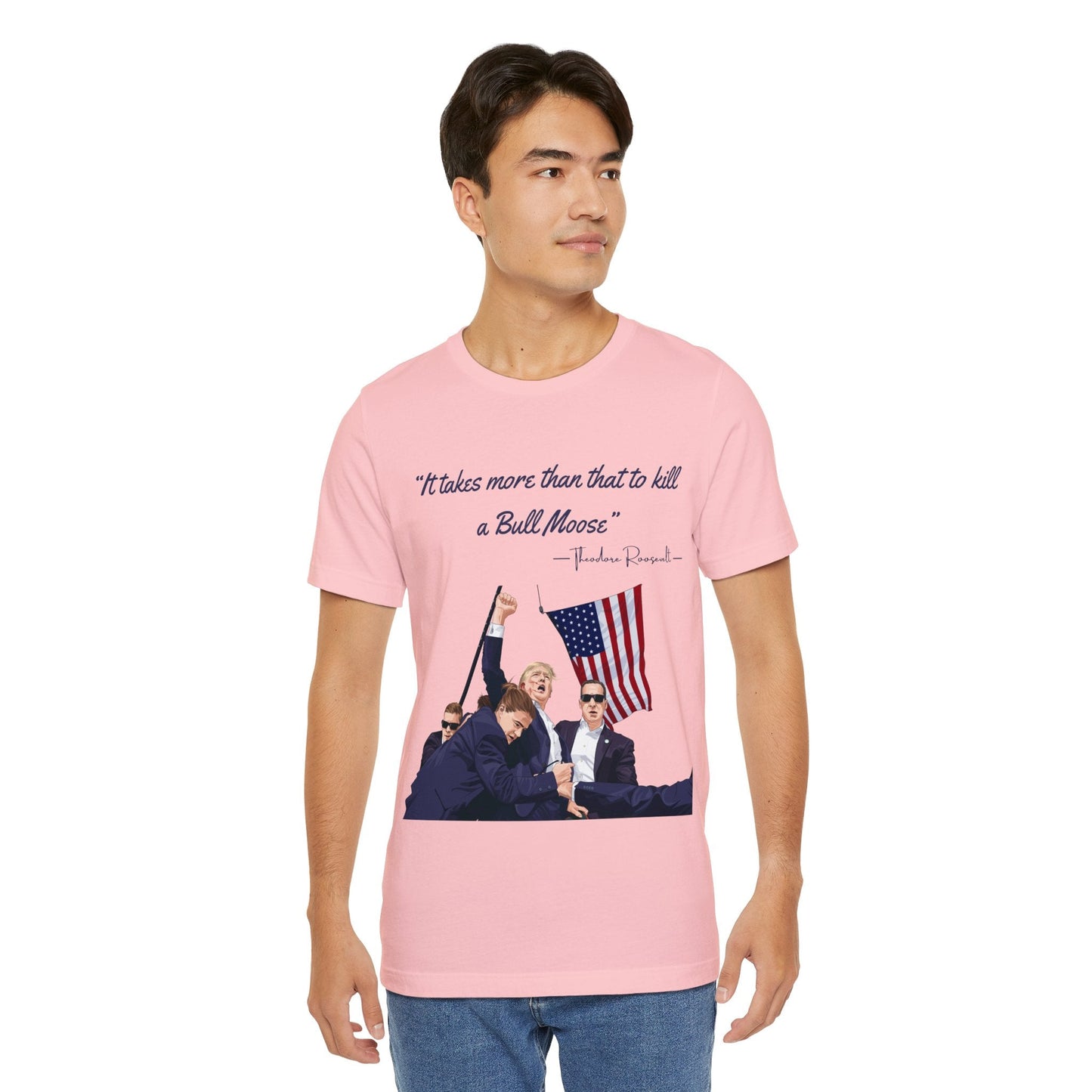 Trump Bull Moose - Unisex T - Shirt - American Apostle - Pink