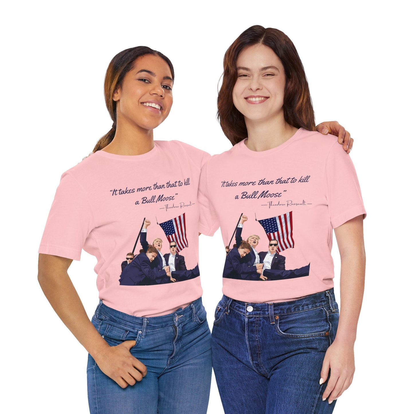 Trump Bull Moose - Unisex T - Shirt - American Apostle - Pink