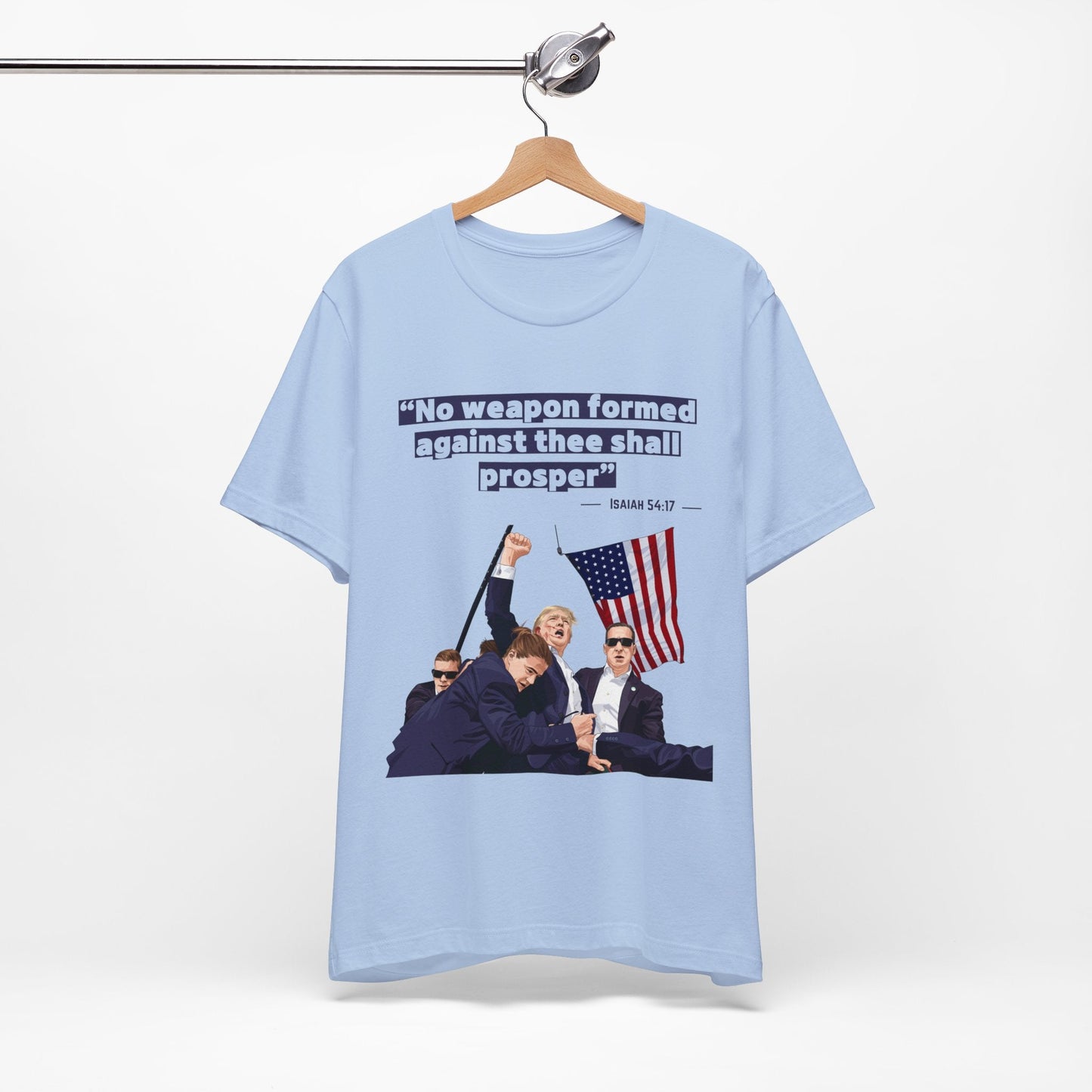 Trump Defiance [Isaiah 54:17] - Unisex T - Shirt - American Apostle - Athletic Heather