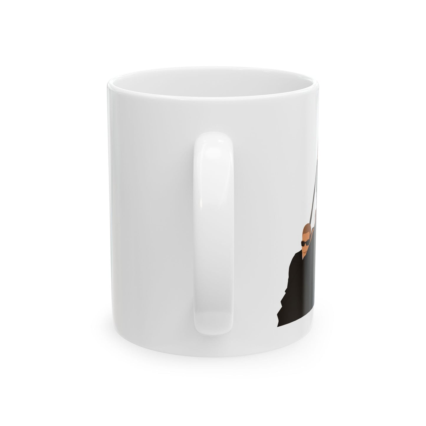 Trump Defiance [Minimalist Vector] - Ceramic Mug (White, 11oz) - American Apostle - 11oz