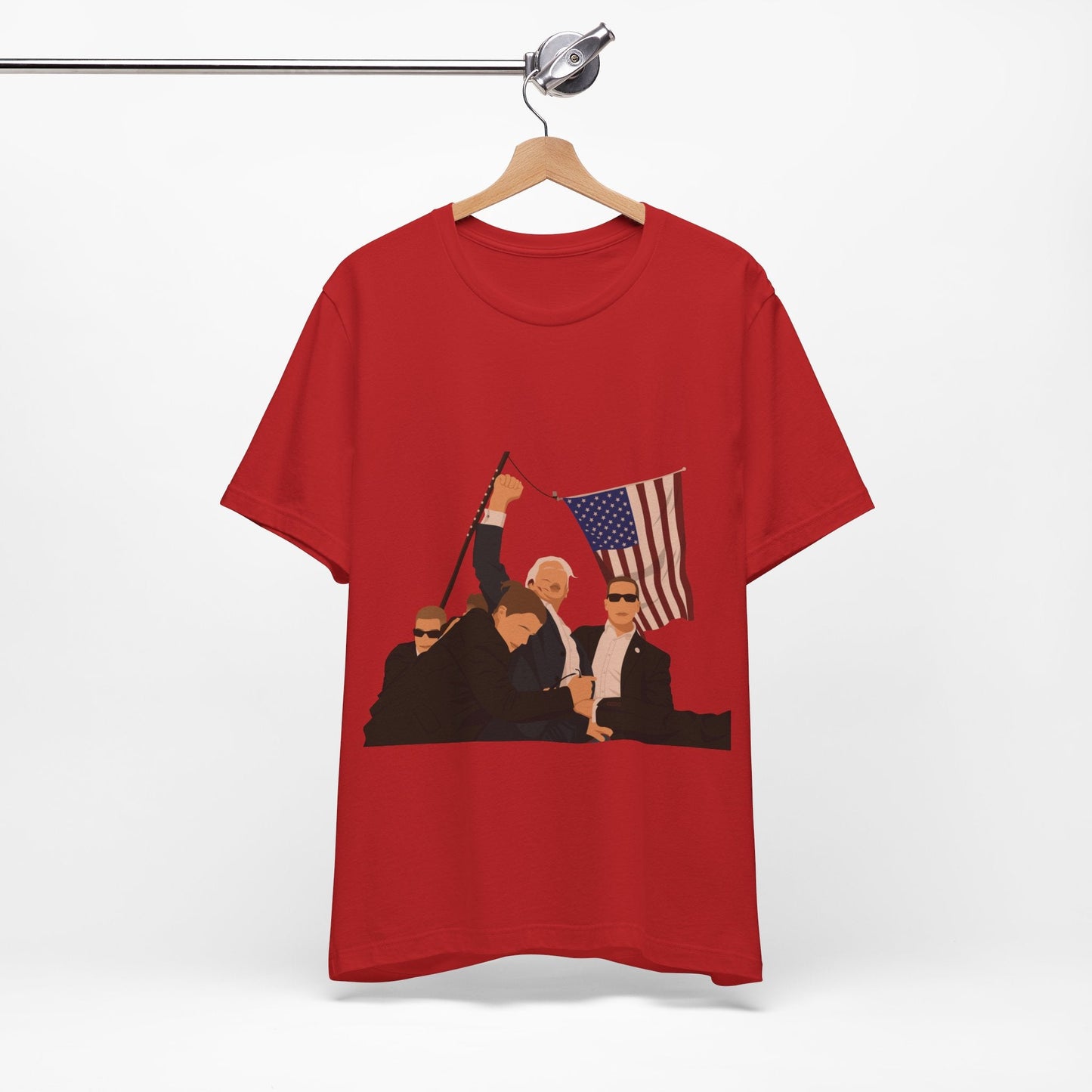 Trump Defiance [Minimalist Vector] - Unisex T - Shirt - American Apostle - Red