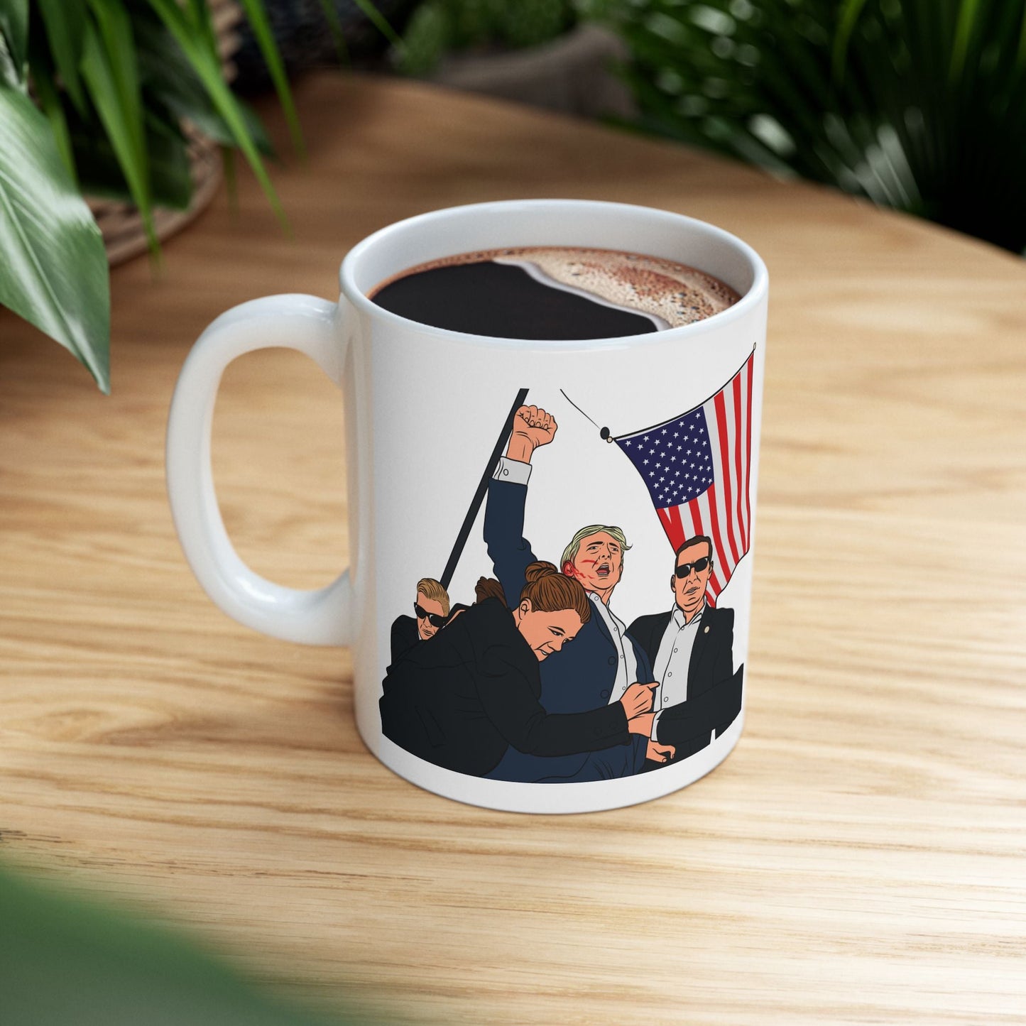 Trump Defiance [Pop Art] - Ceramic Mug (White, 11oz) - American Apostle - 11oz