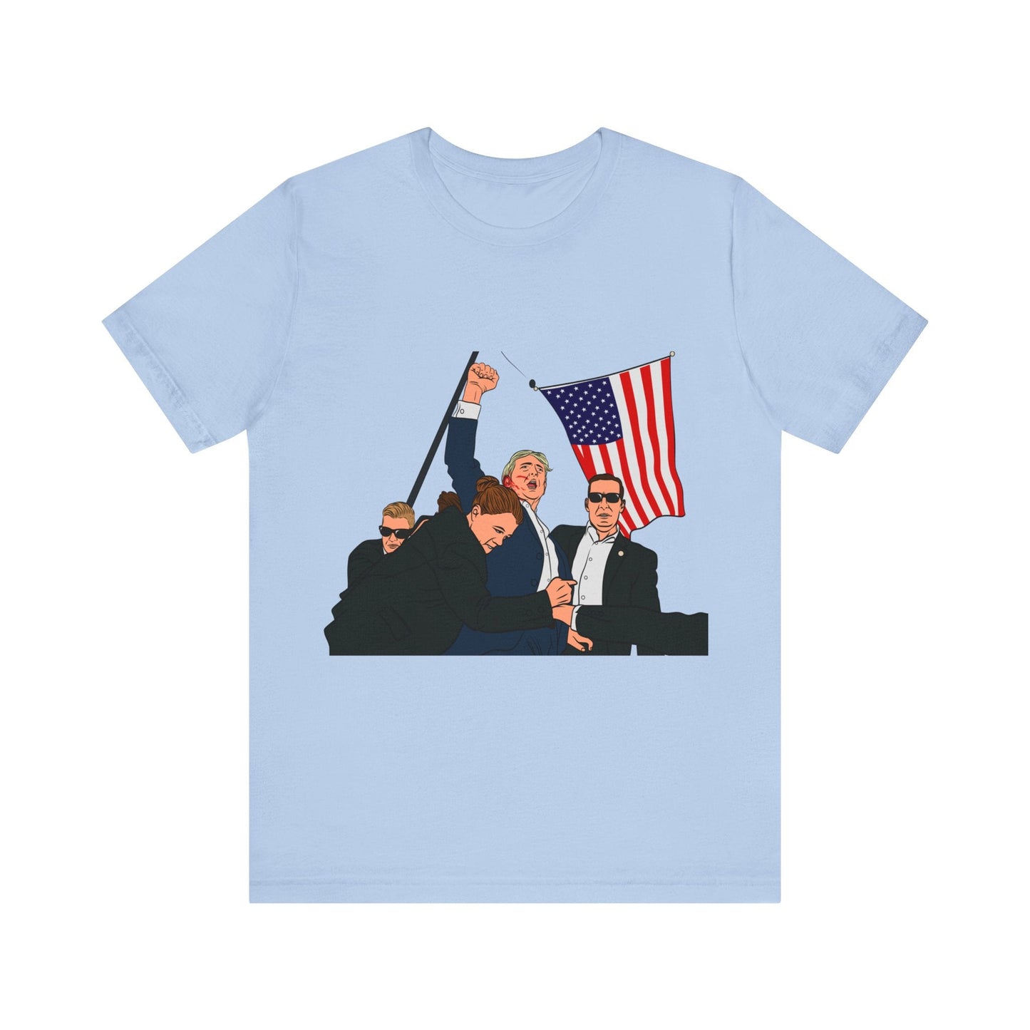 Trump Defiance [Pop Art] - Unisex T - Shirt - American Apostle - Baby Blue