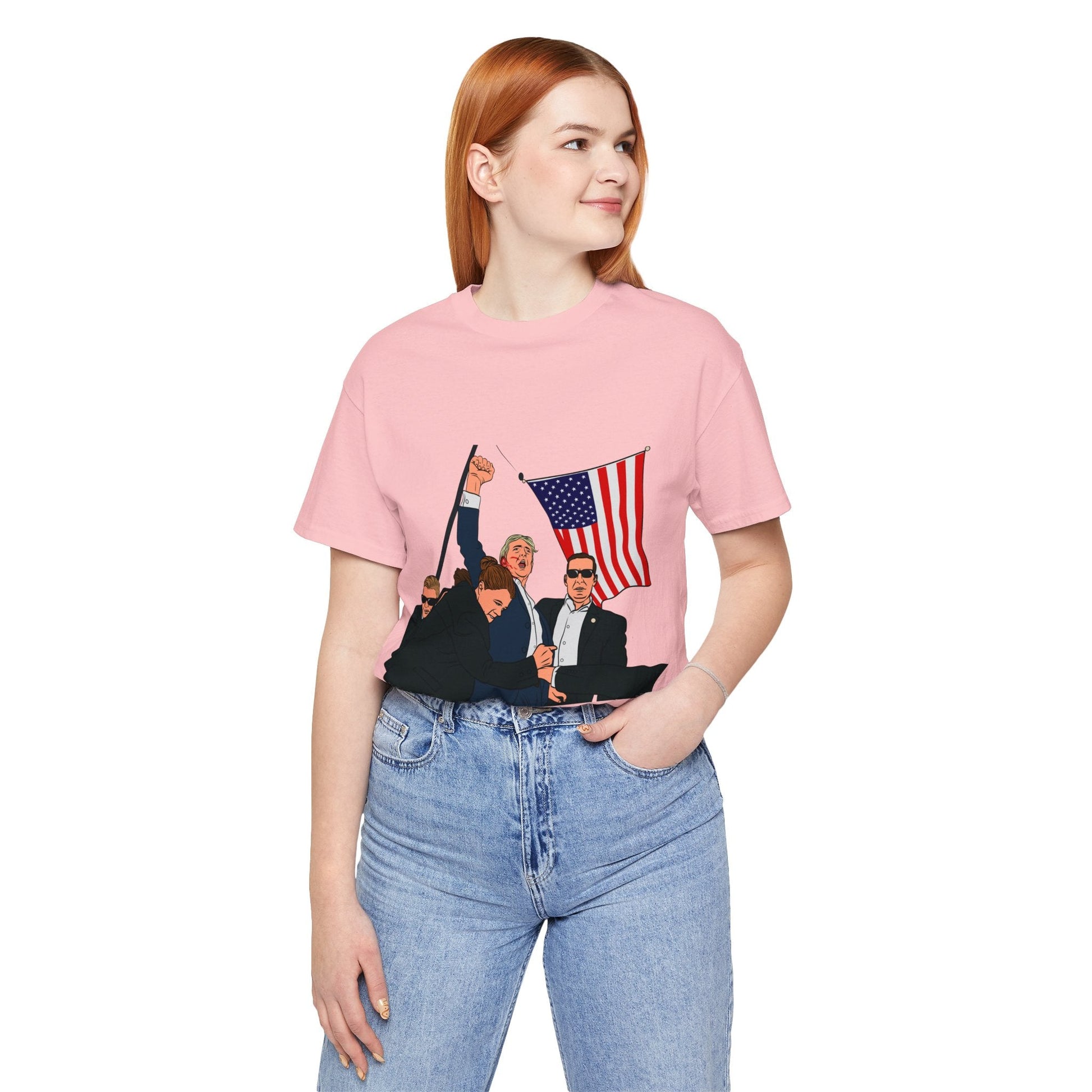 Trump Defiance [Pop Art] - Unisex T - Shirt - American Apostle - Pink