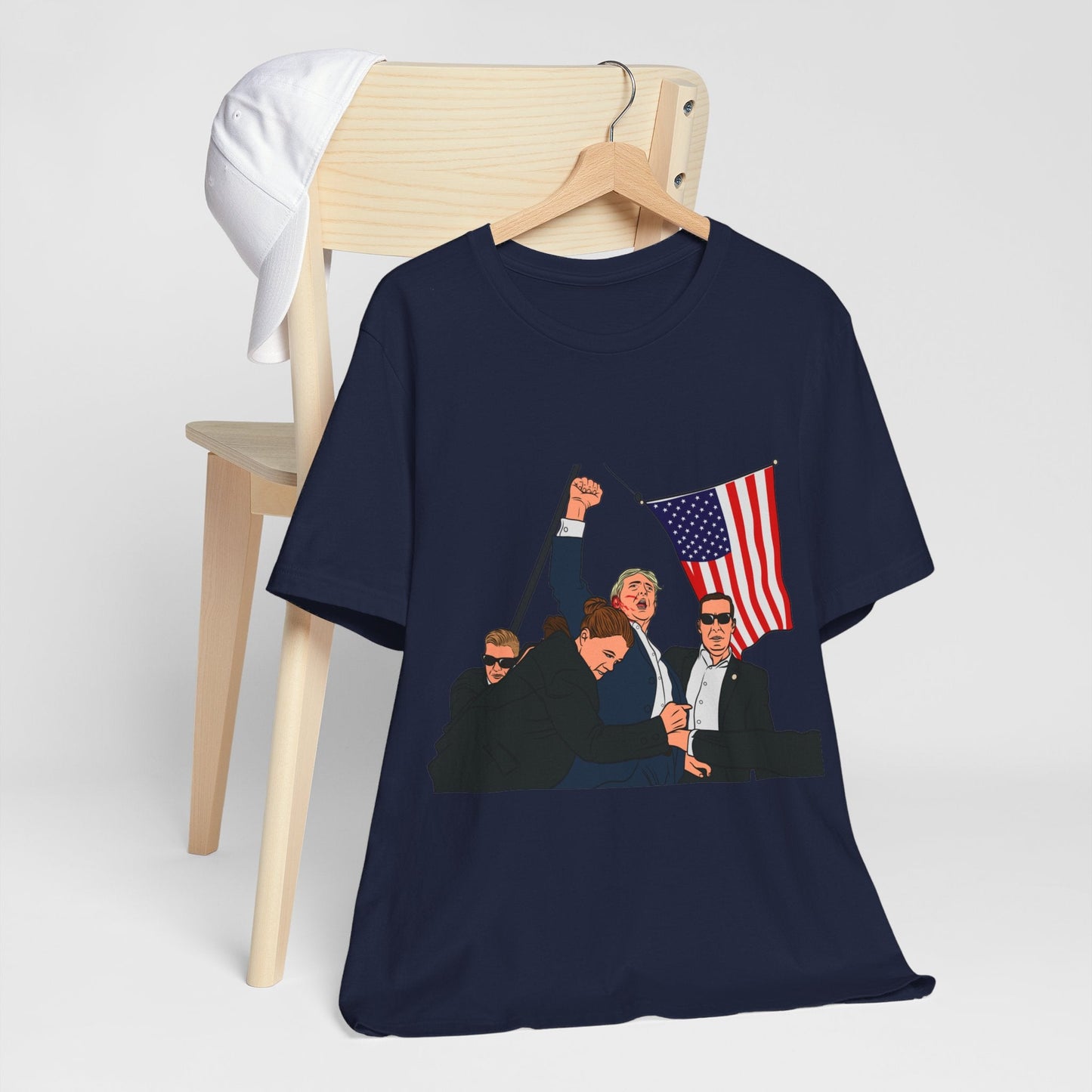 Trump Defiance [Pop Art] - Unisex T - Shirt - American Apostle - Navy