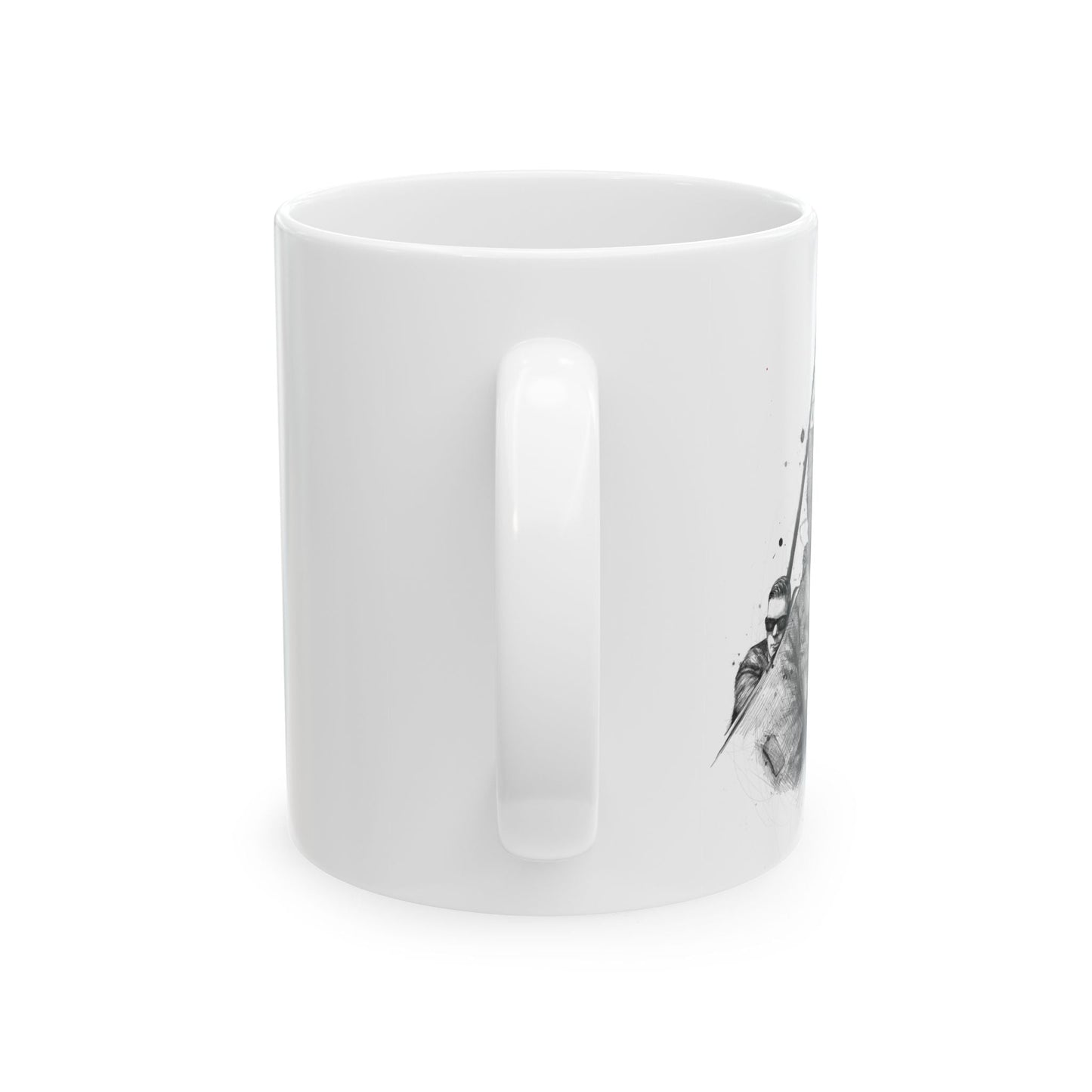 Trump Defiance [Scribble Art] - Ceramic Mug (White, 11oz) - American Apostle - 11oz