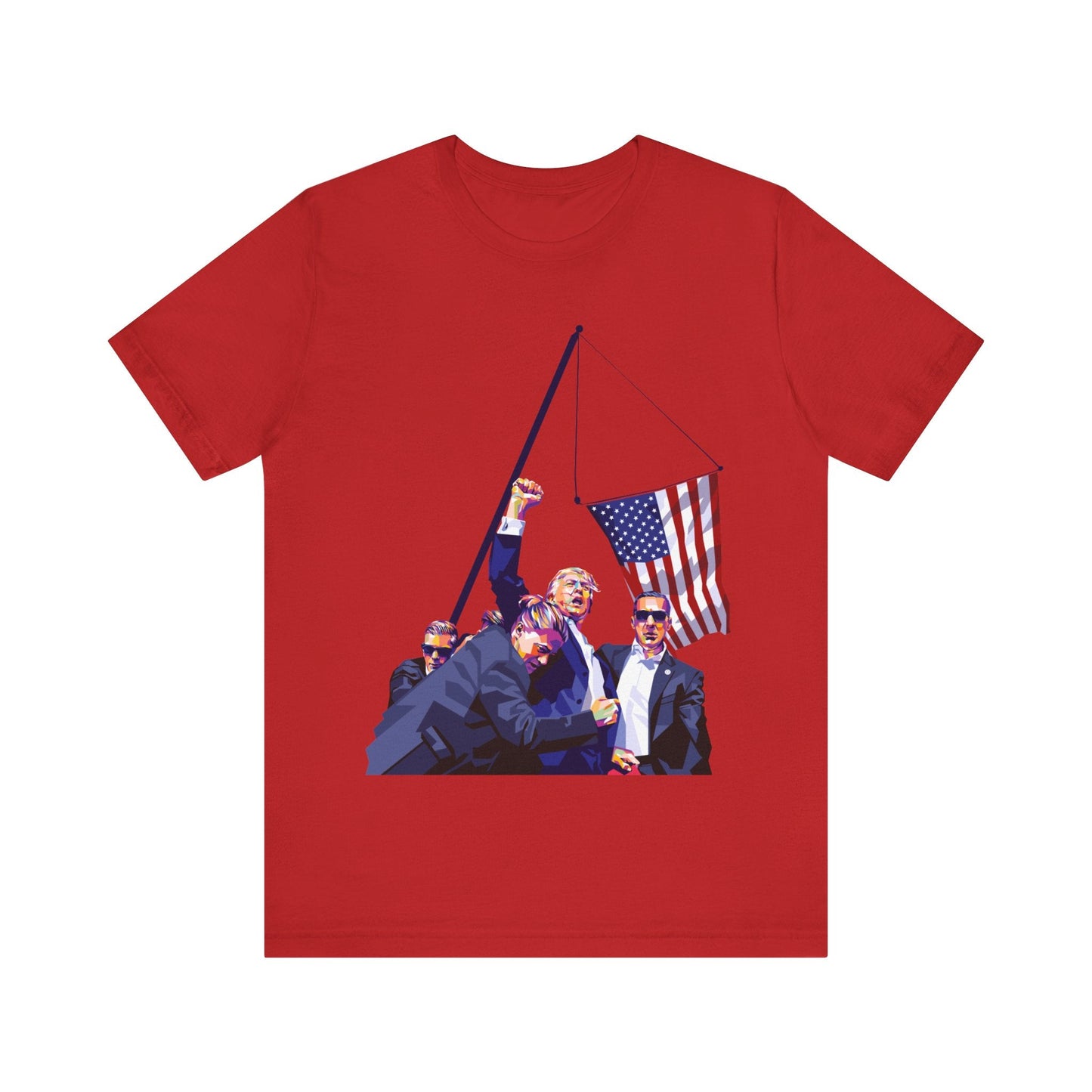 Trump Defiance [WPAP Art] - Unisex T - Shirt - American Apostle - Red