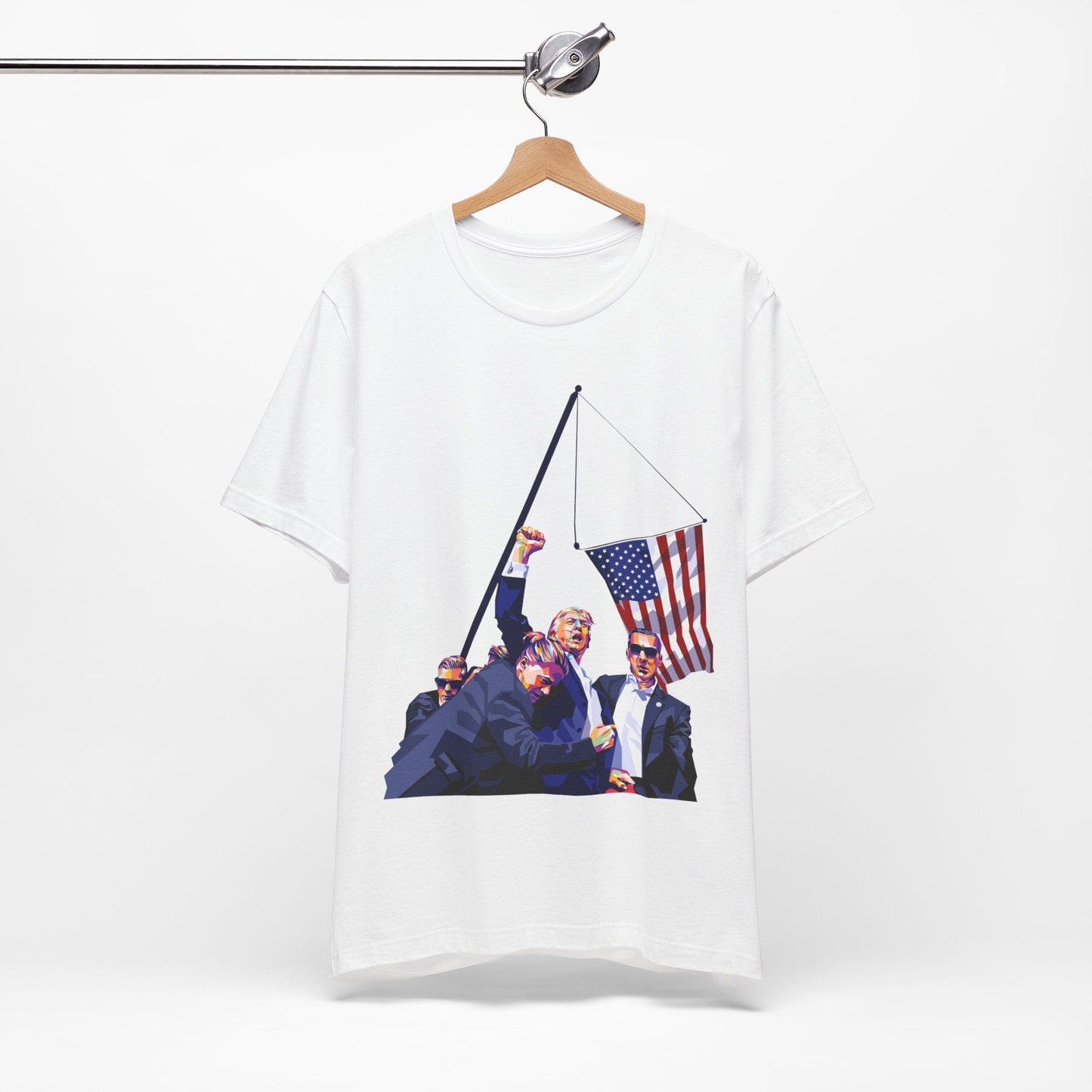 Trump Defiance [WPAP Art] - Unisex T - Shirt - American Apostle - White