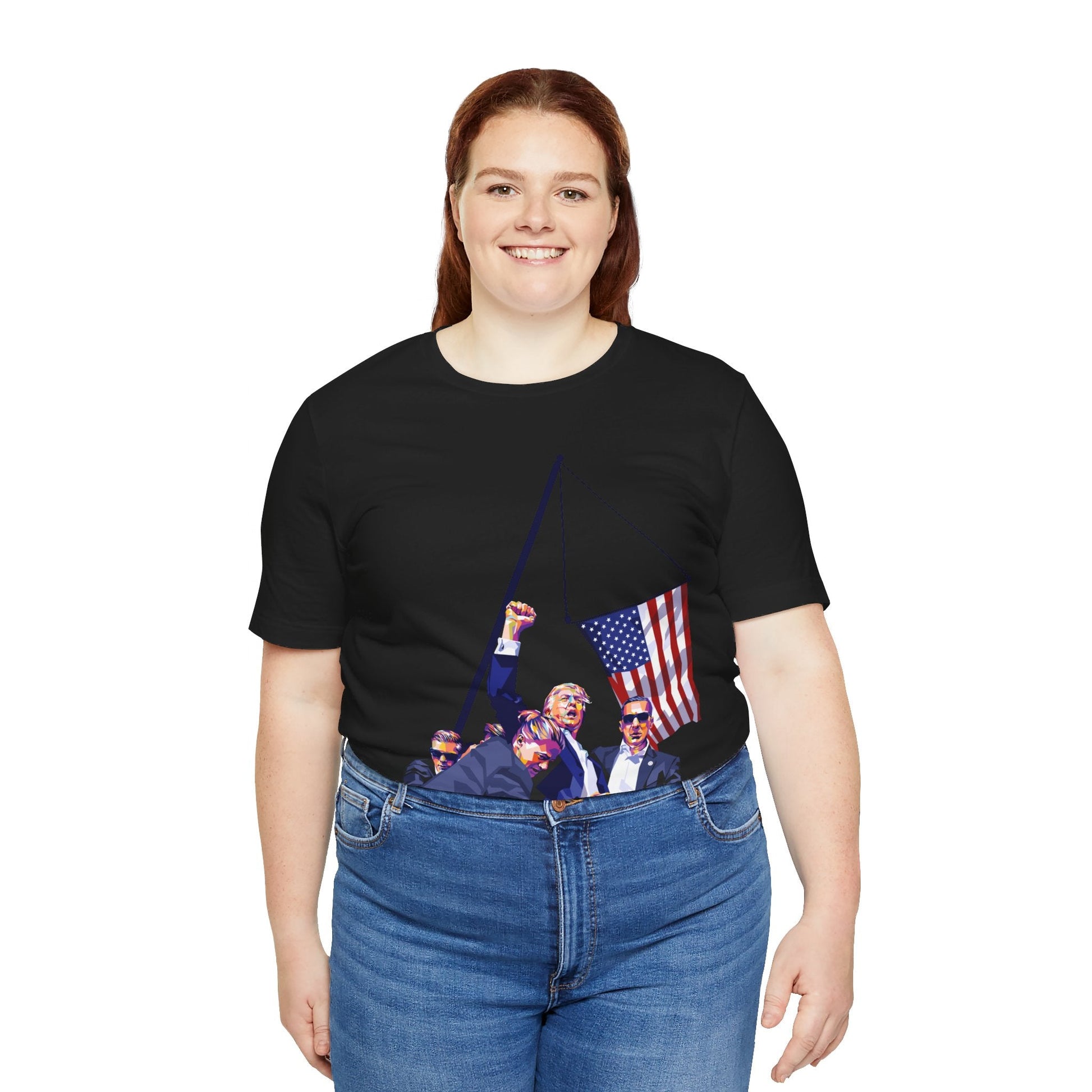 Trump Defiance [WPAP Art] - Unisex T - Shirt - American Apostle - Black