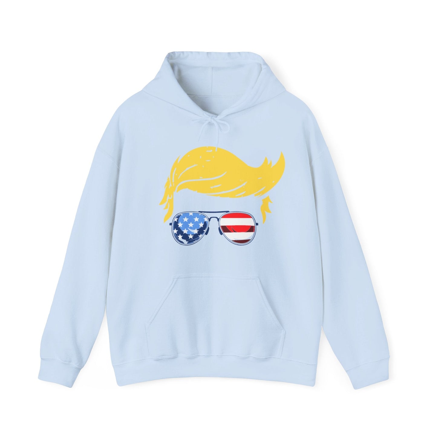 Trump Hair - Unisex Hooded Sweatshirt - American Apostle - Light Blue