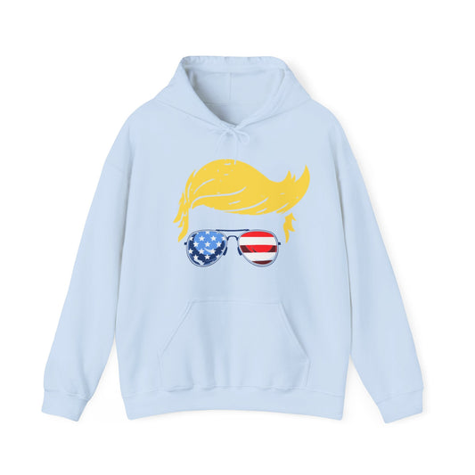 Trump Hair - Unisex Hooded Sweatshirt - American Apostle - Light Blue