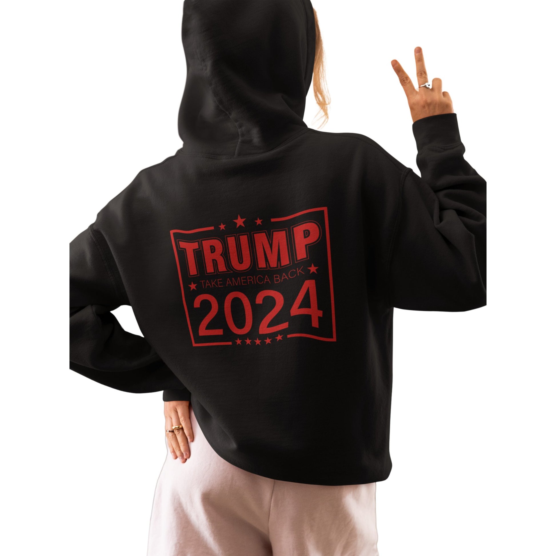 Trump Hair - Unisex Hooded Sweatshirt - American Apostle - Black