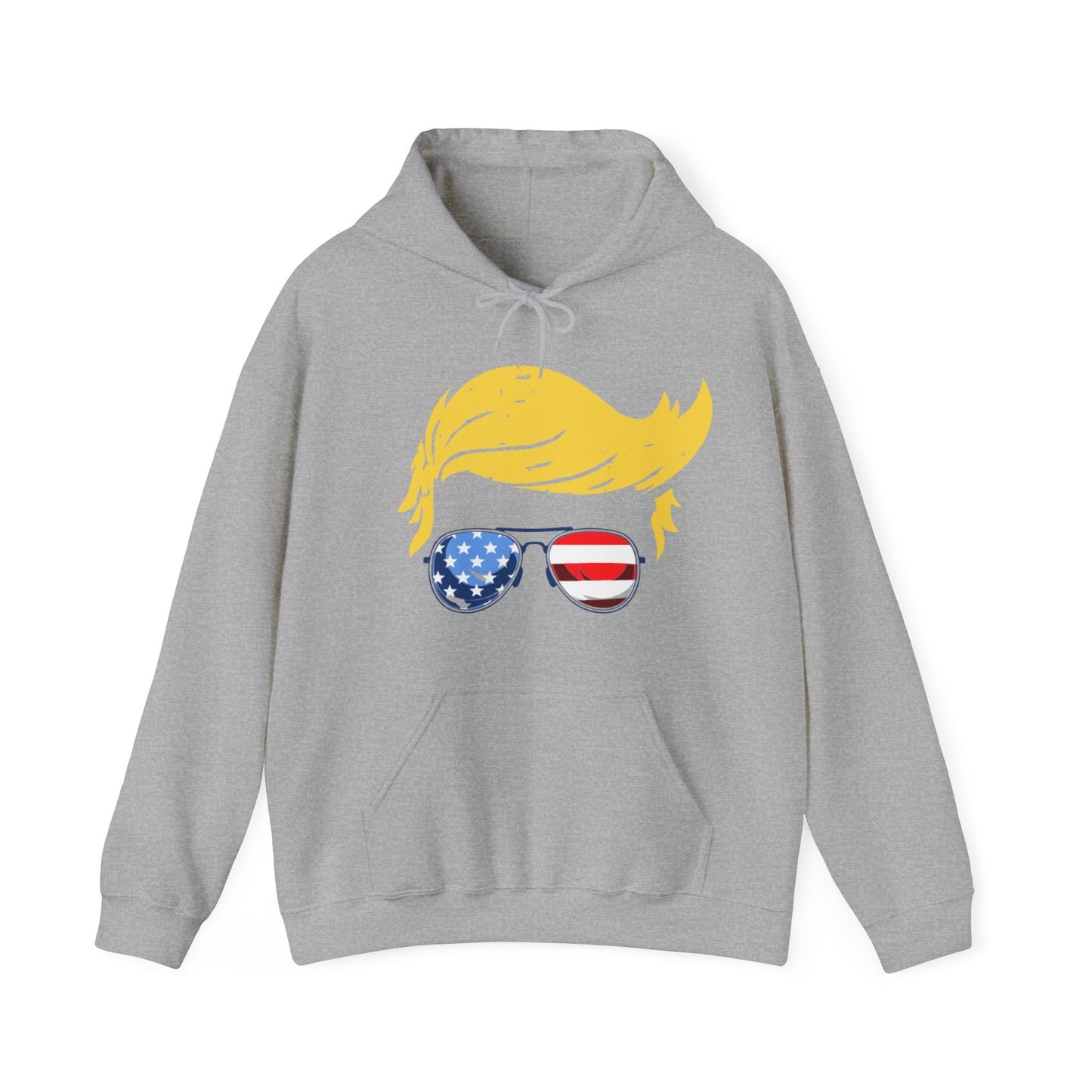 Trump Hair - Unisex Hooded Sweatshirt - American Apostle - Sport Grey