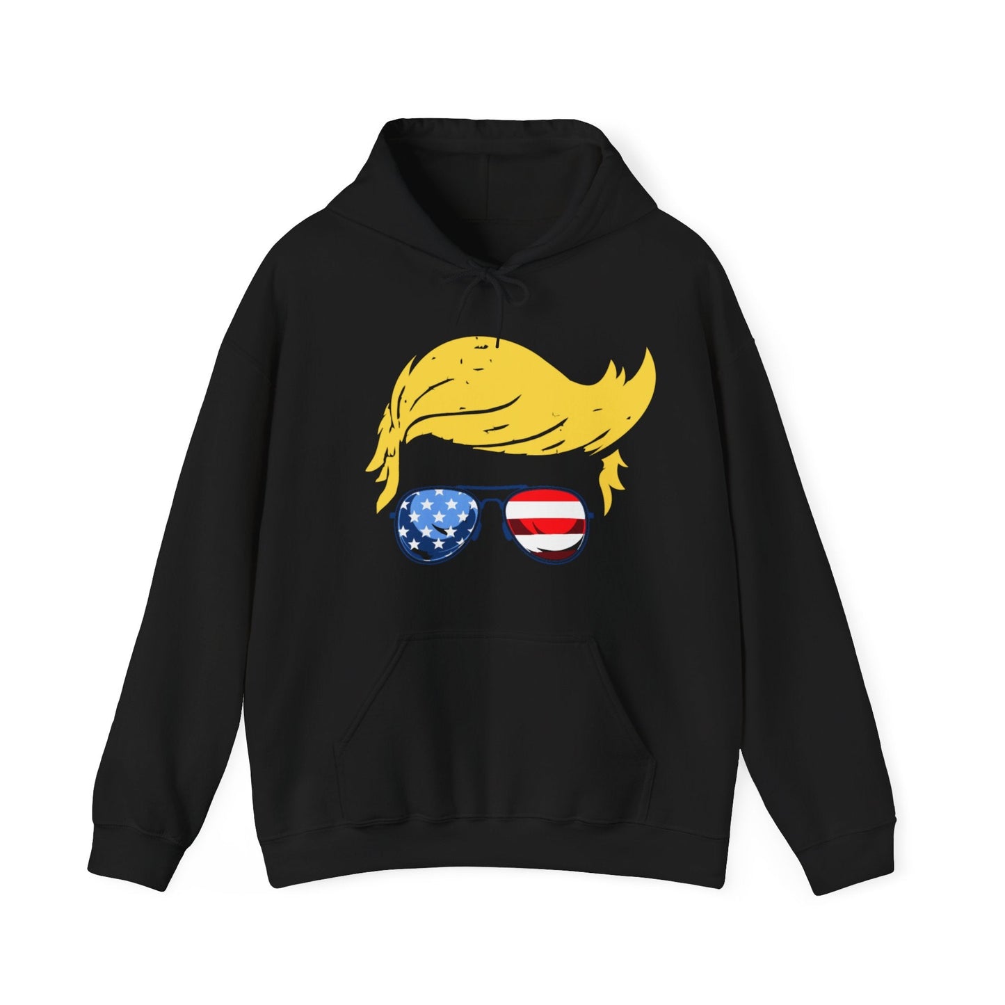 Trump Hair - Unisex Hooded Sweatshirt - American Apostle - Black