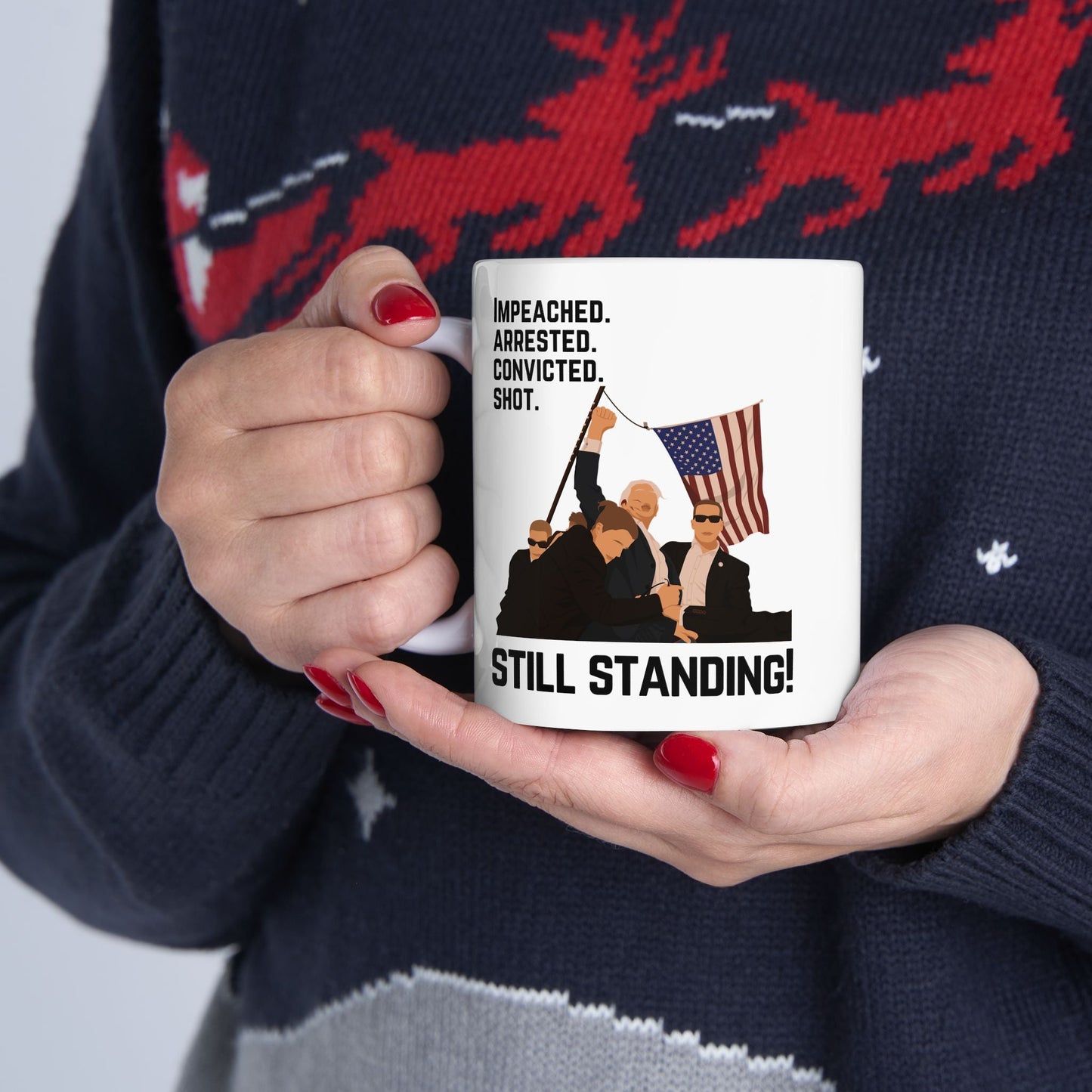 Trump Still Standing - Ceramic Mug (White, 11oz) - American Apostle - 11oz