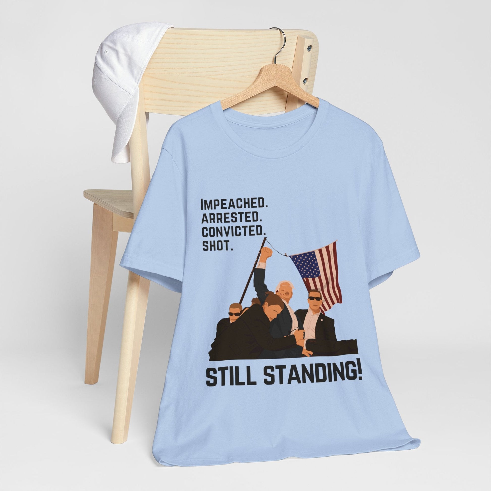 Trump Still Standing - Unisex T - Shirt - American Apostle - Baby Blue