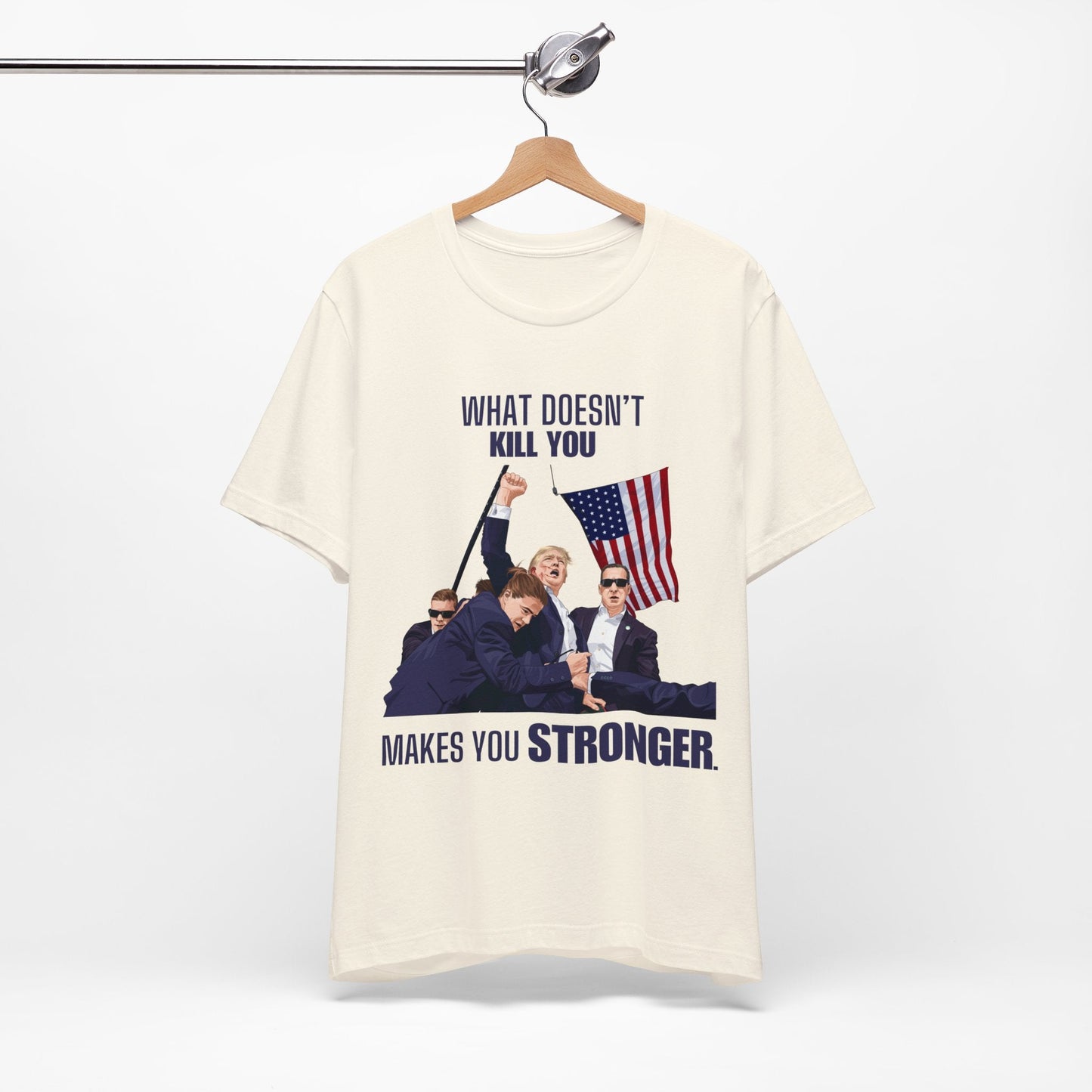 Trump STRONGER - Unisex T - Shirt - American Apostle - Baby Blue