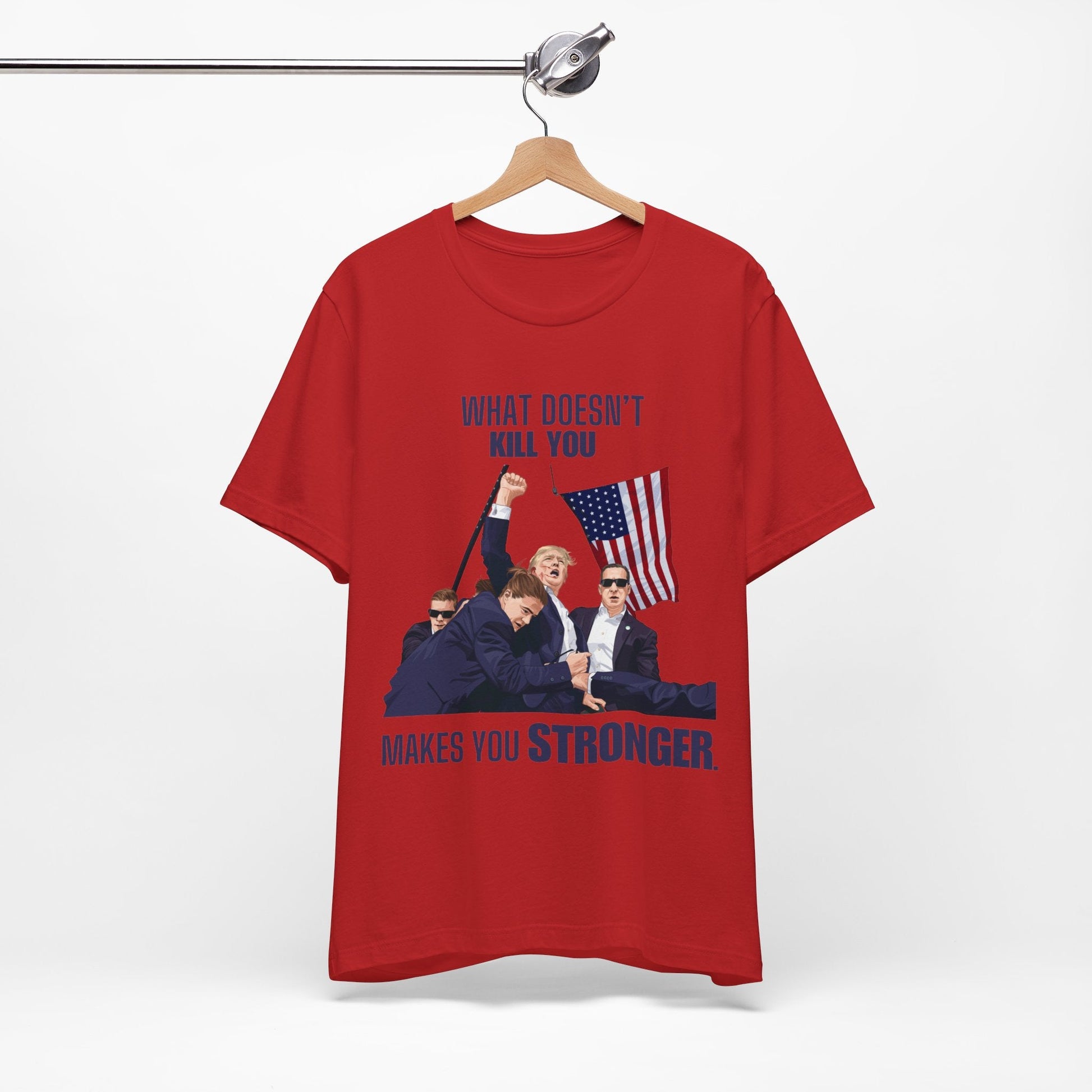 Trump STRONGER - Unisex T - Shirt - American Apostle - Red