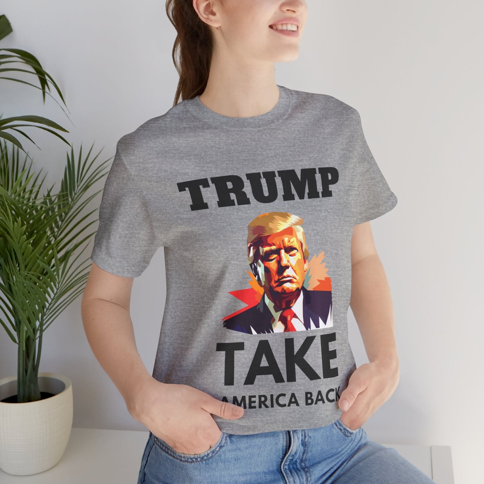 Trump Take America Back - Unisex T - Shirt - American Apostle - Athletic Heather