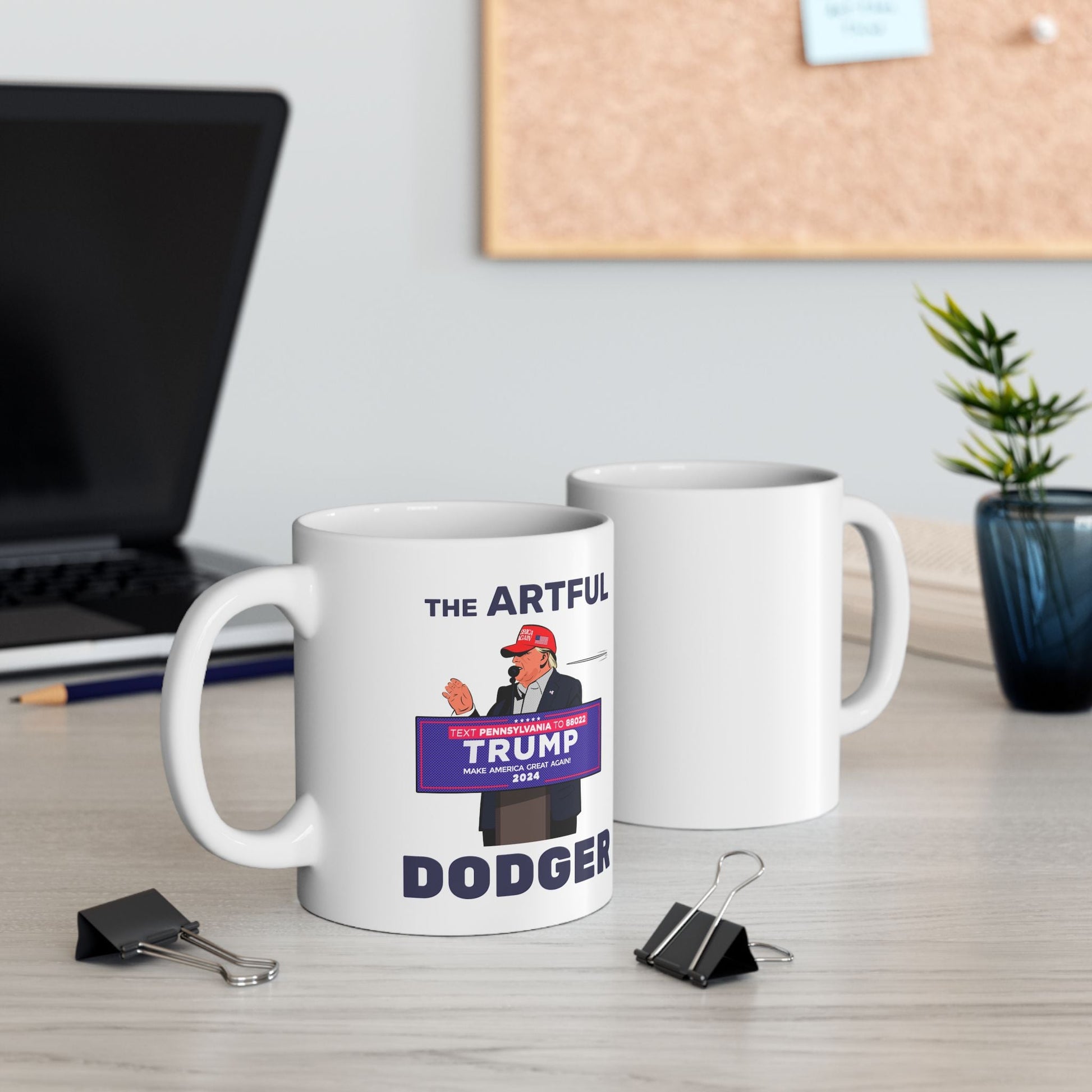 Trump The Artful Dodger [Pop Art] - Ceramic Mug (White, 11oz) - American Apostle - 11oz