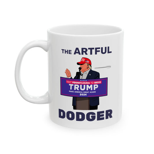 Trump The Artful Dodger [Pop Art] - Ceramic Mug (White, 11oz) - American Apostle - 11oz