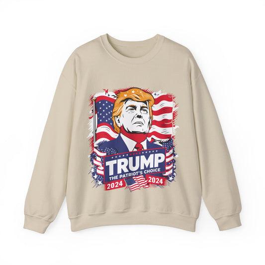 Trump The Patriot's Choice 2024 [Pop Art] - Unisex Sweatshirt - American Apostle - Sand