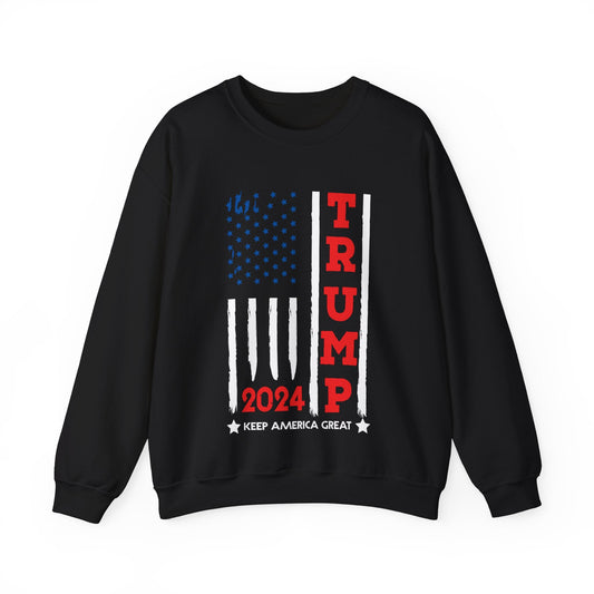 Trump USA Flag - Unisex Sweatshirt - American Apostle - Black