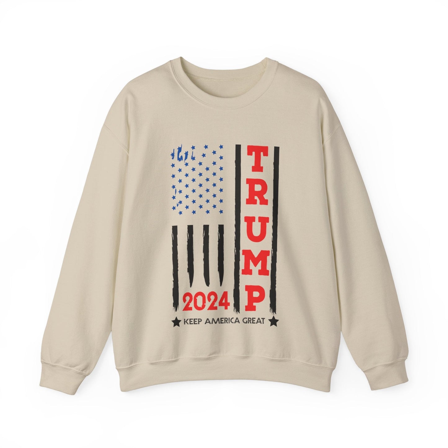 Trump USA Flag - Unisex Sweatshirt - American Apostle - Sand