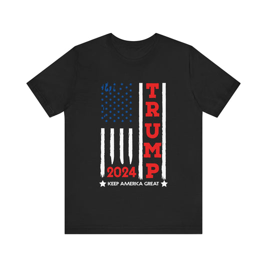 Trump USA Flag - Unisex T - Shirt - American Apostle - Black